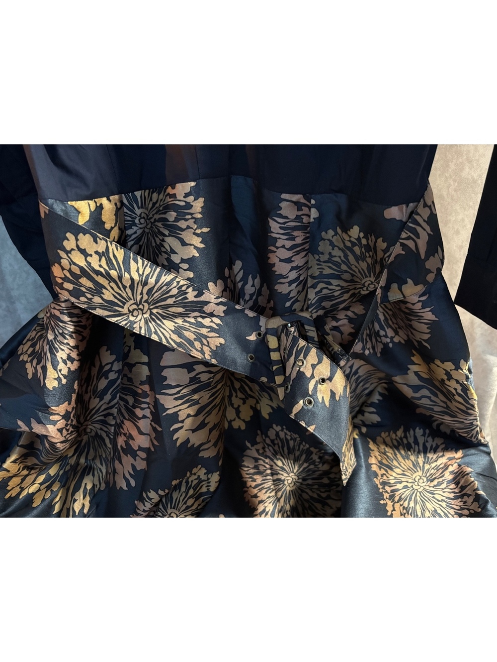 eShakti Wayward Fancies Floral Print Dupioni Cotton Poplin Maxi Shirtdress XL 18 - Picture 5 of 8